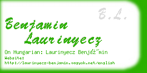 benjamin laurinyecz business card